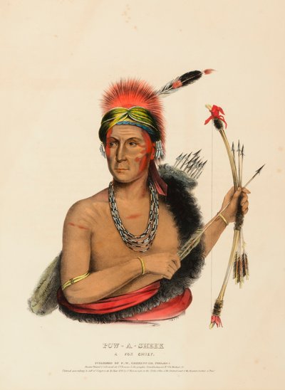 POW-A-SHEEK. EN FOX CHIEF. af Charles Bird King