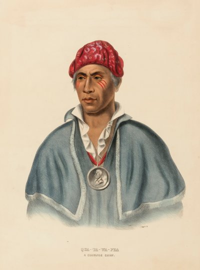 QUA-TA-WA-PLA. A SHAWANOE CHIEF fra Historien om indianerstammerne i Nordamerika af Charles Bird King