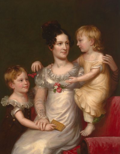 Sarah Weston Seaton med sine børn Augustine og Julia af Charles Bird King