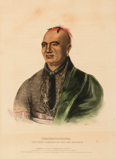 THAYENDANEGEA. THE GREAT CAPTAIN of the SIX NATIONS, fra History of the Indian Tribes of North America af Charles Bird King