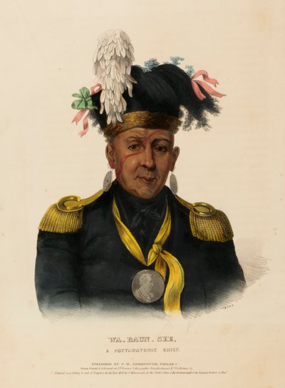 WA-BAUN-SEE, EN POTTAWATOMIE-HOVEDMANN, fra Historien om indianerstammerne i Nordamerika af Charles Bird King