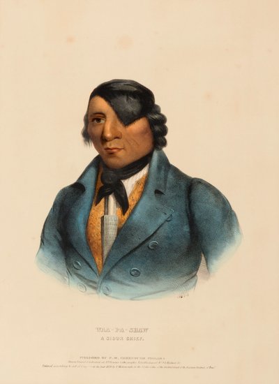 WAA-PA-SHAW. A SIOUX CHIEF, fra History of the Indian Tribes of North America af Charles Bird King