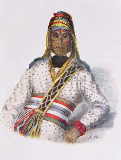 Yoholo-Micco, a Creek Chief, 1825, illustration fra 