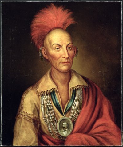 Portræt af Black Hawk (1767-1838) af Homer Henderson ca. 1870 af Charles Bird after King