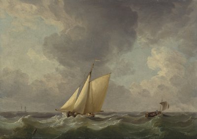 En skærer i en stærk brise af Charles Brooking