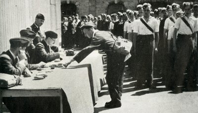Lønningsdag markerer livet i Royal Air Force med jævne mellemrum, 1941. af Charles Brown