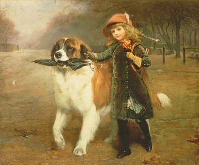 På vej i skole, 1883 af Charles Burton