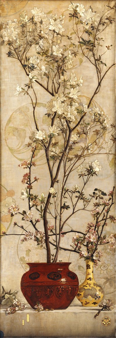 Still Life with Azaleas in a Chinese Pot, 1878dani af Charles Caryl Coleman