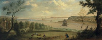 En rejsende hviler på grunden til Broke Hall, Suffolk af Charles Catton