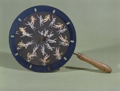 Phenakisticope med et kerubdesignkort, 1835 af Charles Chevalier