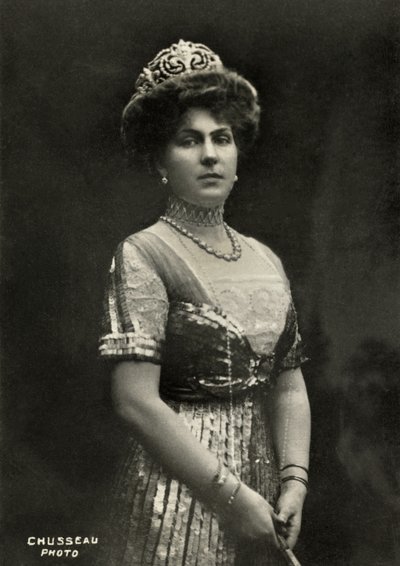 Portræt af Victoria Eugenie Julia, dronning af Spanien (1887) af Charles Chusseau