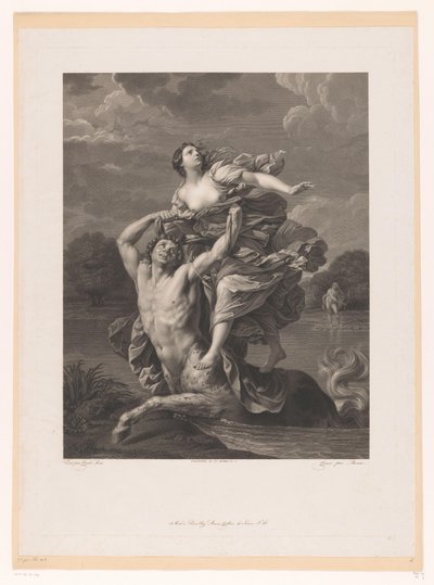 Kidnapning af Deianeira af Nessos af Charles Clément Bervic