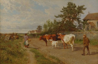 Går på markedet, 1895 af Charles Collins