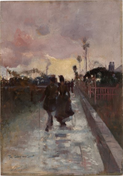 Går hjem (The Grey and Gold) af Charles Edward Conder