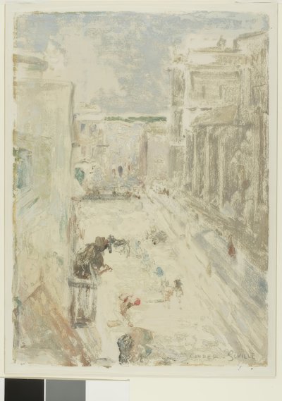 Gade i Sevilla af Charles Edward Conder