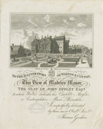 Madeley Manor House: gravering, nd [c 1686] (tryk) af Charles Cotton