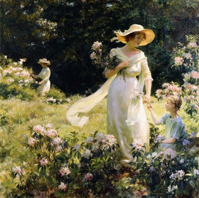 Blandt laurbærblomsterne af Charles Courtney Curran
