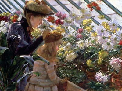 Krysantemum af Charles Courtney Curran