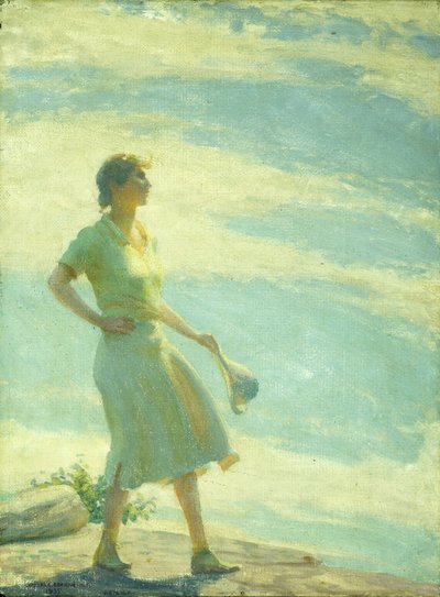 Gå på klippen af Charles Courtney Curran