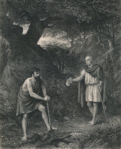 Timon og Flavius Timon af Athen, c1870 af Charles Cousen
