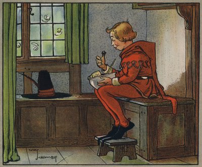 Lille Jack Horner (farve litho) af Charles Crombie