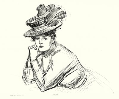 En undersøgelse (litografi) af Charles Dana Gibson