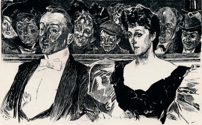 På Teatret, c1876-1898, 1898 af Charles Dana Gibson