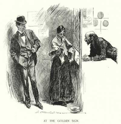Ved det gyldne tegn (litho) af Charles Dana Gibson