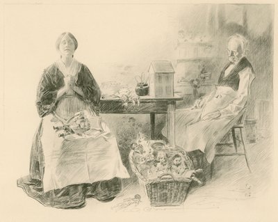 Caleb Plummer og hans datter af Charles Dana Gibson