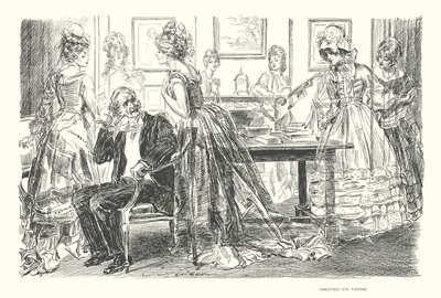 Besøgende juleaften (litografi) af Charles Dana Gibson