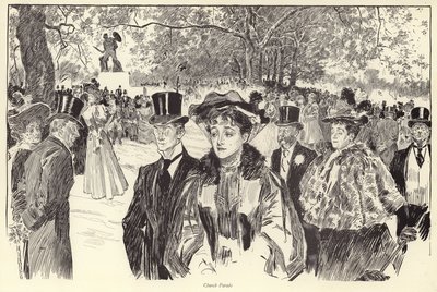 Church Parade, Hyde Park af Charles Dana Gibson