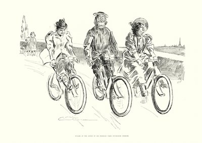 Gullem motionerer udendørs efter råd fra sin læge (litografi) af Charles Dana Gibson