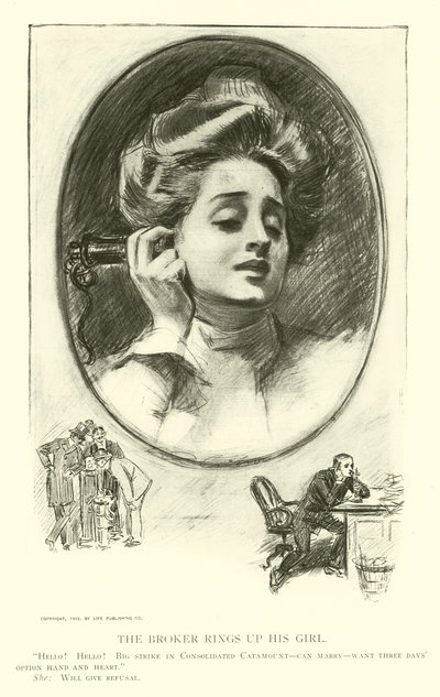 Illustration til Den sociale stige af Charles Dana Gibson