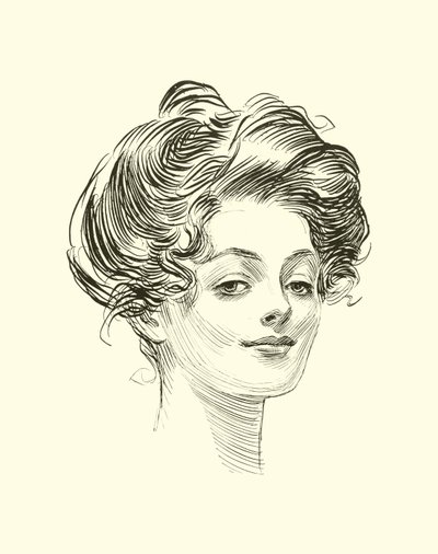 Illustration til Den sociale stige af Charles Dana Gibson