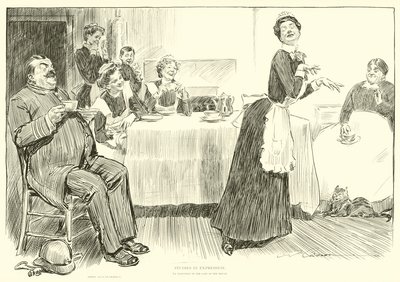 Illustration til Den sociale stige af Charles Dana Gibson