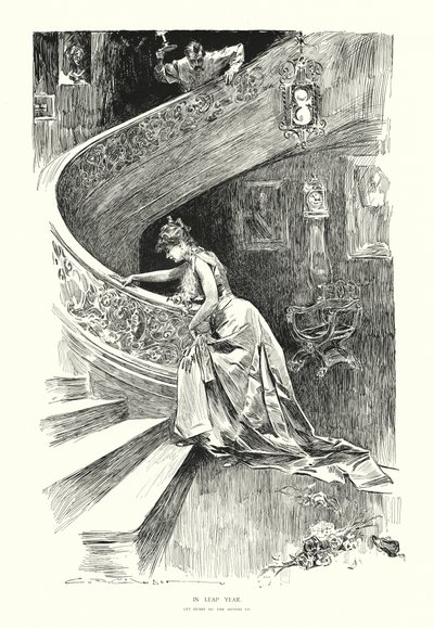 I skudår (litho) af Charles Dana Gibson