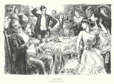 Fristelse, lige før det er for sent (litografi) af Charles Dana Gibson