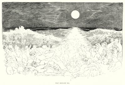 Det rastløse hav (litho) af Charles Dana Gibson