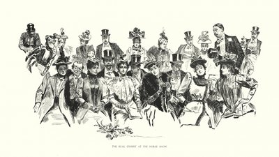 Den virkelige udstilling ved hesteshowet (litografi) af Charles Dana Gibson
