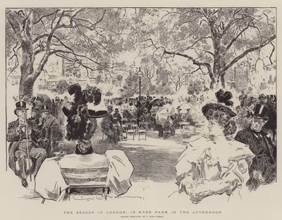 Sæsonen i London, i Hyde Park om eftermiddagen af Charles Dana Gibson