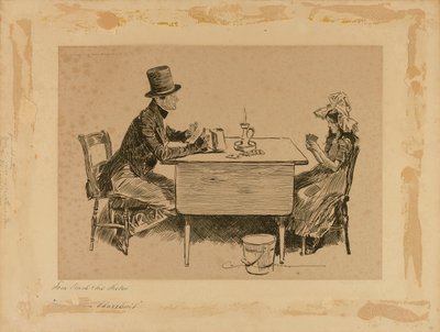 Tom Pinch og hans søster, fra "Martin Chuzzlewit" af Charles Dana Gibson