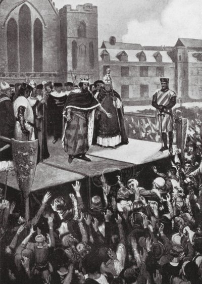 Edward I taler til sine undersåtter af Charles Daniel Ward