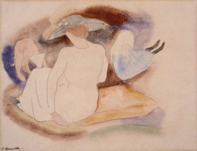 (Kvinde med hat og 2 figurer) af Charles Demuth