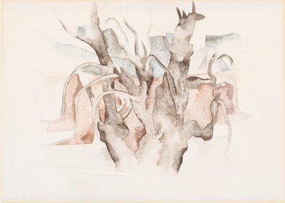 Bermuda - Træer, 1917 (wc) af Charles Demuth