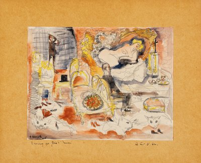 Grev Muffat opdager Nana med Marquis de Chouard af Charles Demuth