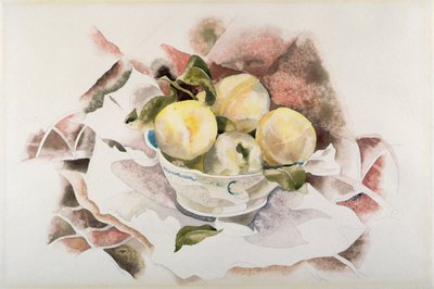 Still Life, Peaches, ca. 1922 (akvarel over grafit på papir) af Charles Demuth