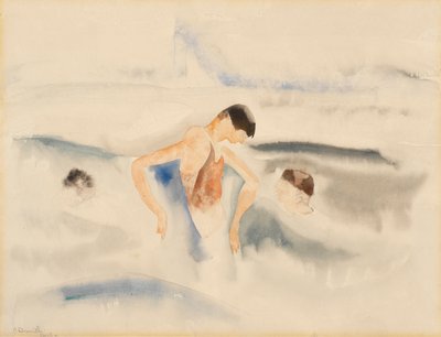 Tre figurer i vand (wc på papir) af Charles Demuth