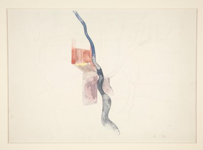 Træabstraktion (sandsynligvis undersøgelse for Red Chimneys, 1918?) af Charles Demuth