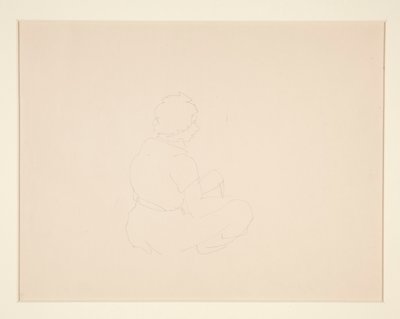 Kvinde sidder på stranden, sandsynligvis i Provincetown af Charles Demuth