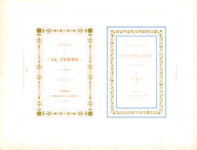 Dekorative bogtitlerammer til fransk litteratur (print) af Charles Derriey